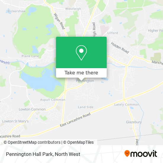 Pennington Hall Park map