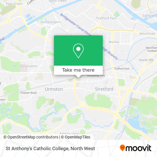St Anthony's Catholic College map