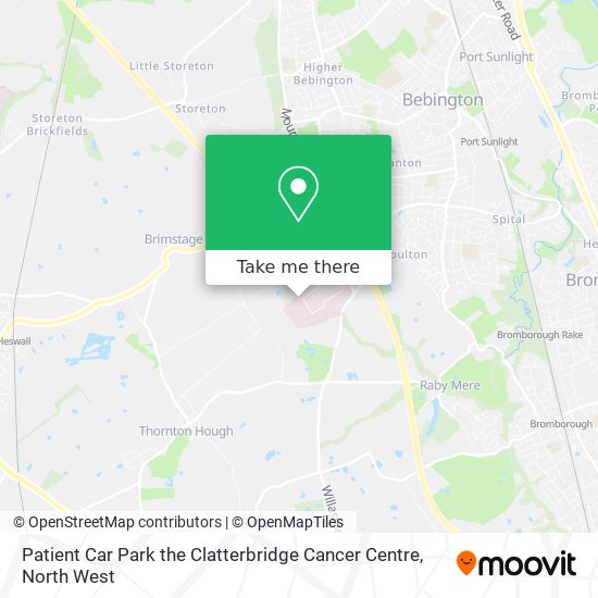 Patient Car Park the Clatterbridge Cancer Centre map