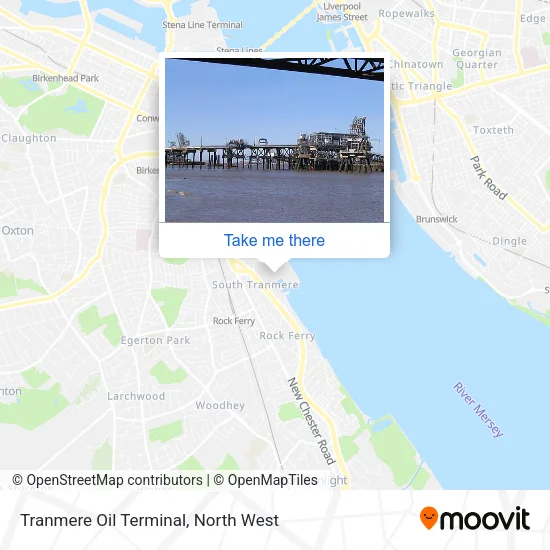 Tranmere Oil Terminal map
