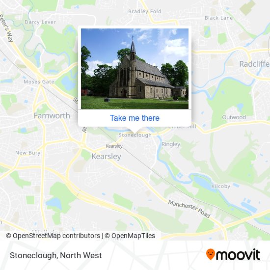 How to get to Stoneclough in Kearsley by Bus or Train