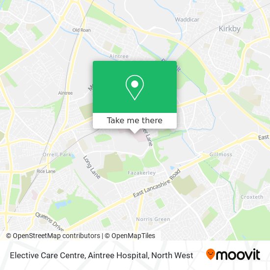 Elective Care Centre, Aintree Hospital map