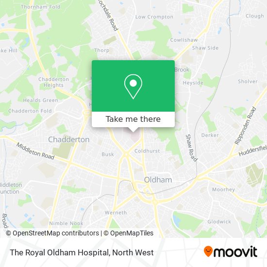 The Royal Oldham Hospital map