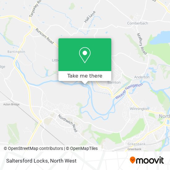 Saltersford Locks map