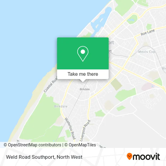 Weld Road Southport map