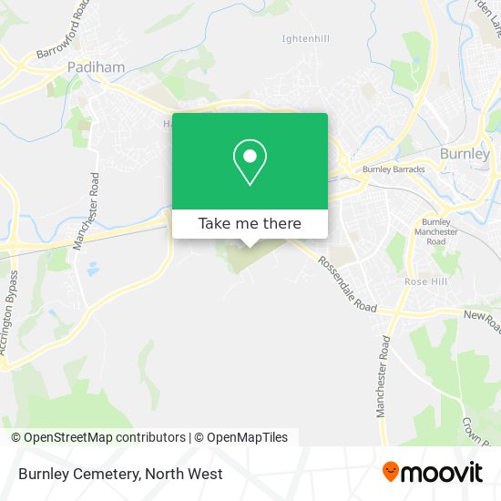 Burnley Cemetery map
