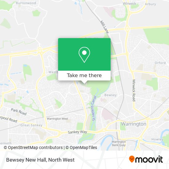 Bewsey New Hall map