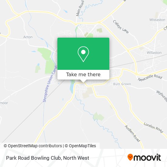 Park Road Bowling Club map
