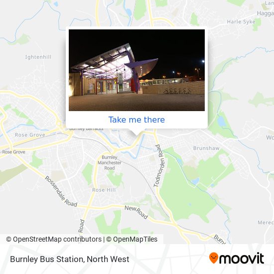 Burnley Bus Station map