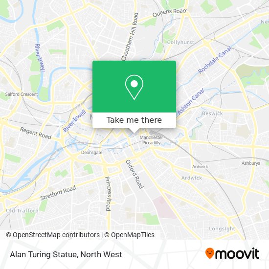 Alan Turing Statue map