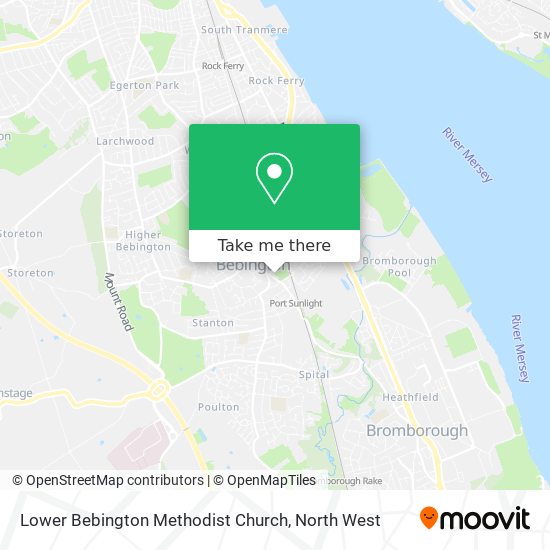 Lower Bebington Methodist Church map