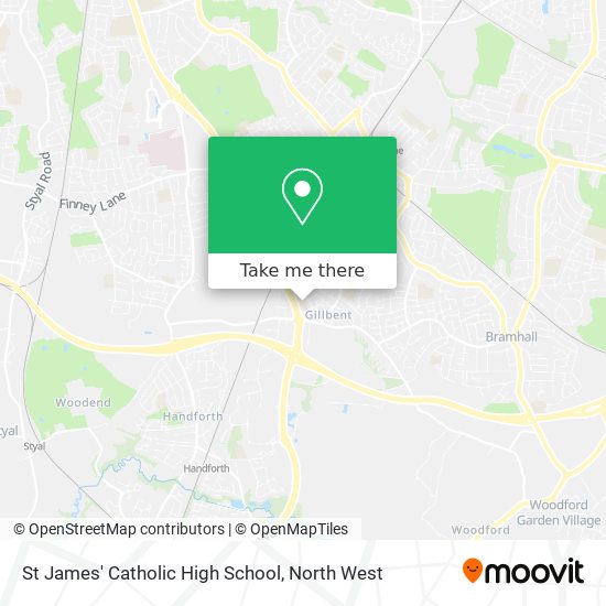 St James' Catholic High School map