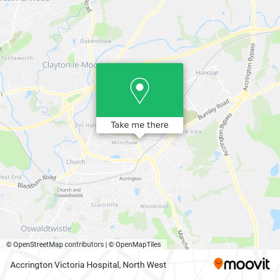 Accrington Victoria Hospital map