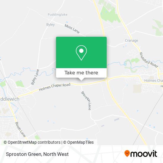 Sproston Green map