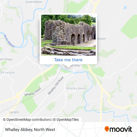 Whalley Abbey map