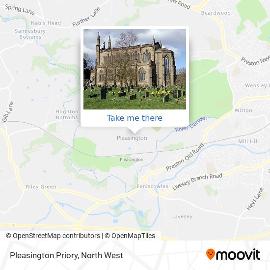 Pleasington Priory map