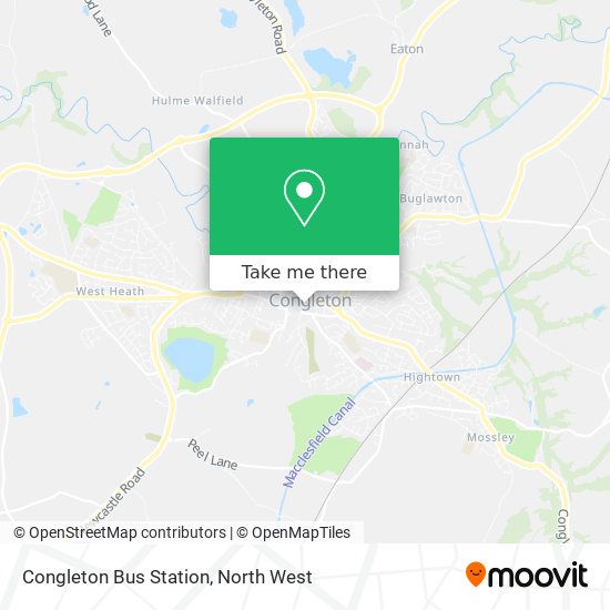 Congleton Bus Station map