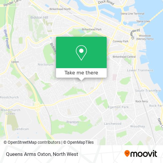 Queens Arms Oxton map