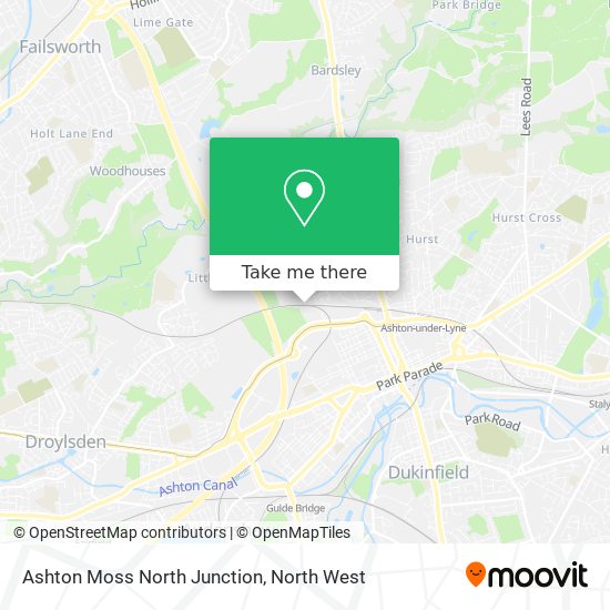 Ashton Moss North Junction map