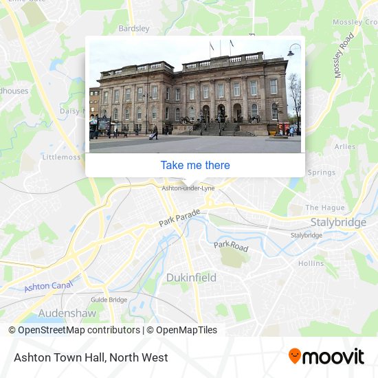 Ashton Town Hall map