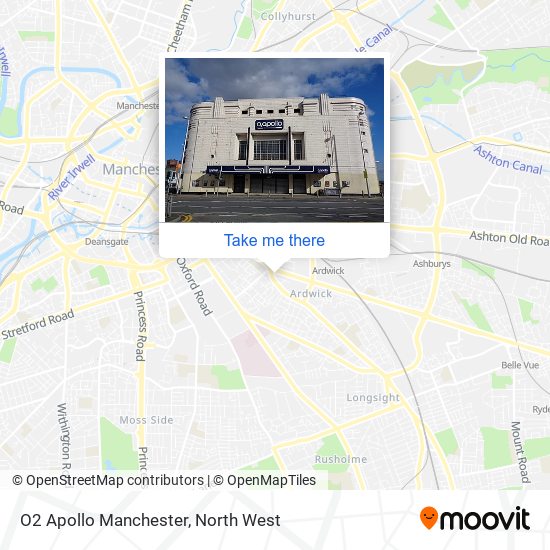 O2 Apollo Manchester map