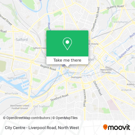 City Centre - Liverpool Road map