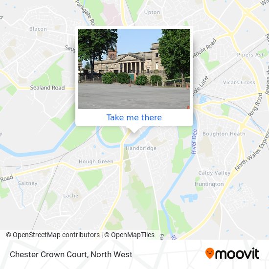 Chester Crown Court map