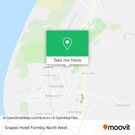 Grapes Hotel Formby map