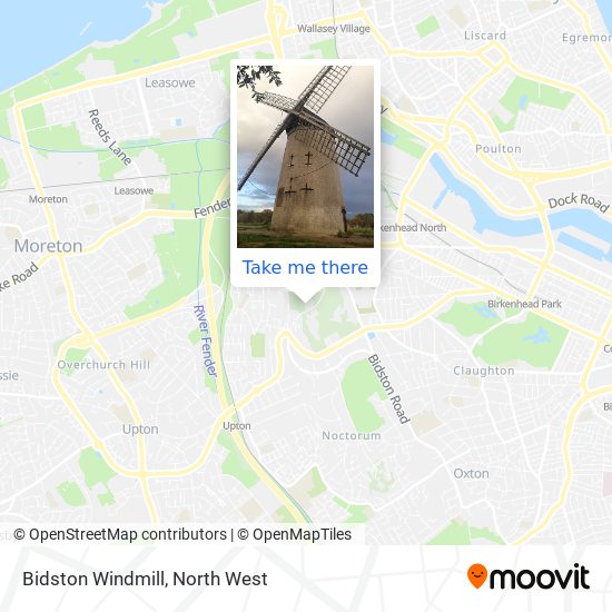 Bidston Windmill map