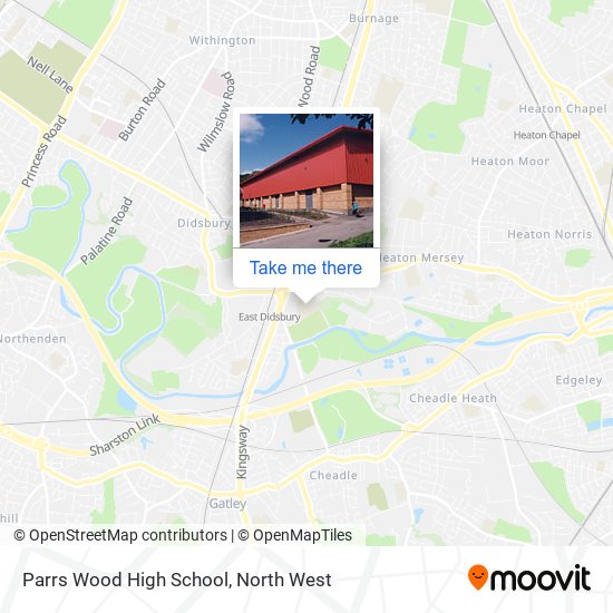 Parrs Wood High School map