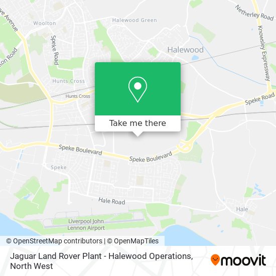Jaguar Land Rover Plant - Halewood Operations map