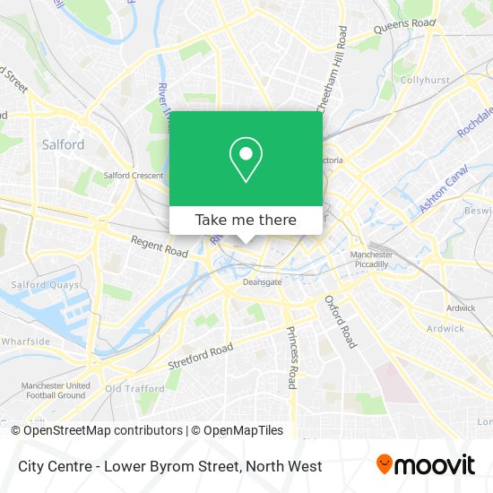 City Centre - Lower Byrom Street map