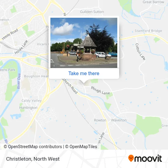 Christleton Map How to Get to Christleton in Chester by Bus?