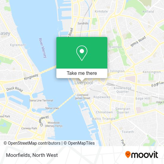 How to get to Moorfields in Liverpool by bus or train?