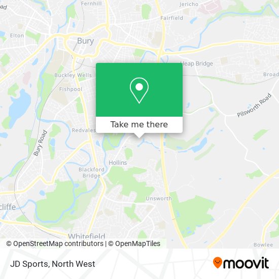 JD Sports map