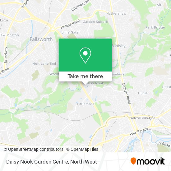 Daisy Nook Garden Centre map
