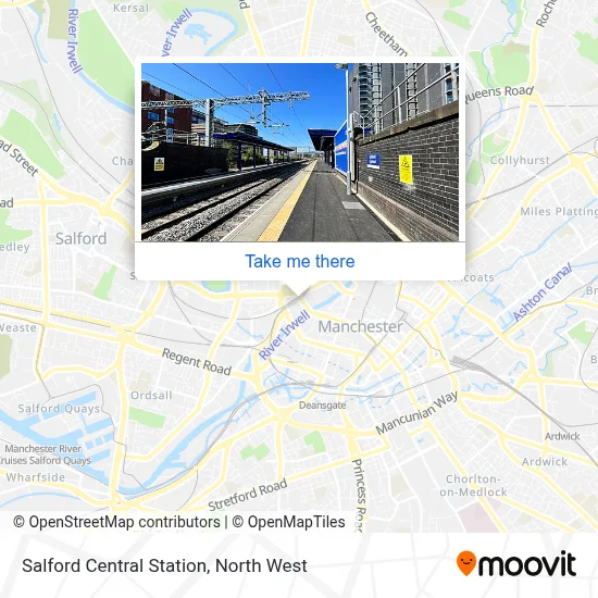 How to Get to Salford Central Station by Bus, Train or Light Rail?