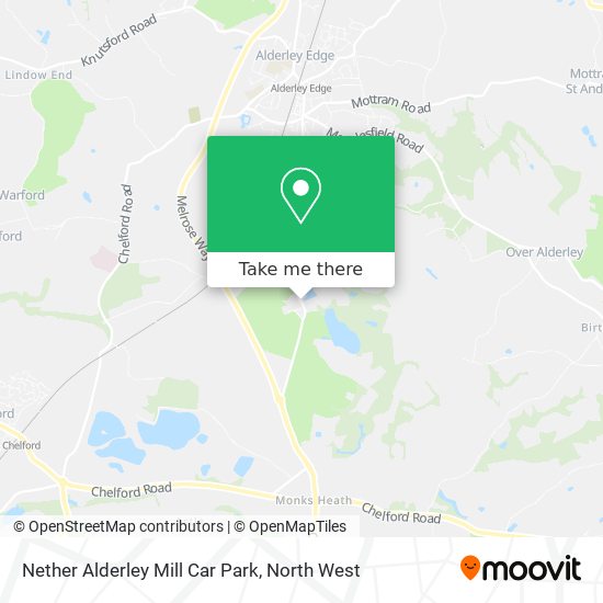 Nether Alderley Mill Car Park map