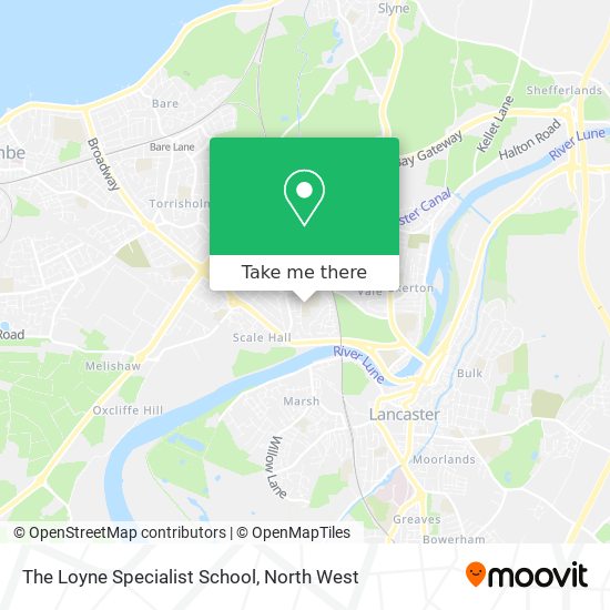 The Loyne Specialist School map