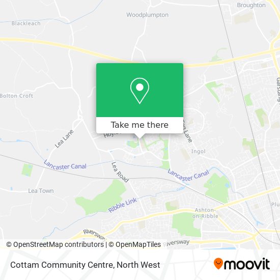 Cottam Community Centre map