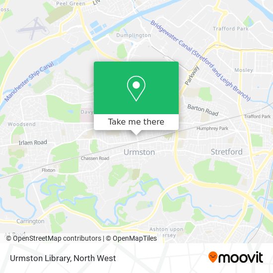 Urmston Library map