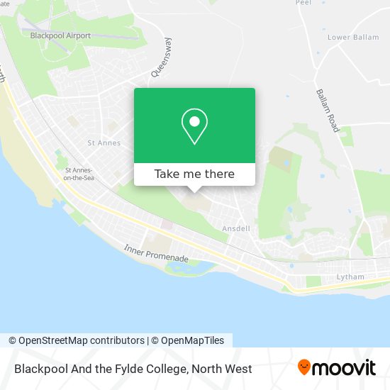 Blackpool And the Fylde College map