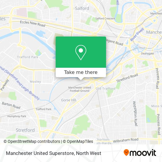 Manchester United Superstore map