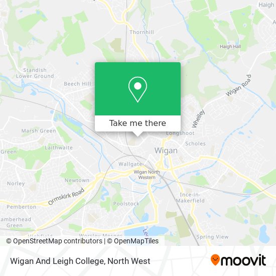 Wigan And Leigh College map