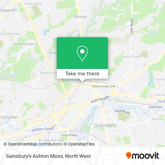 Sainsbury's Ashton Moss map