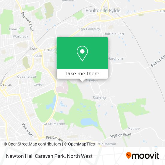 Newton Hall Caravan Park map
