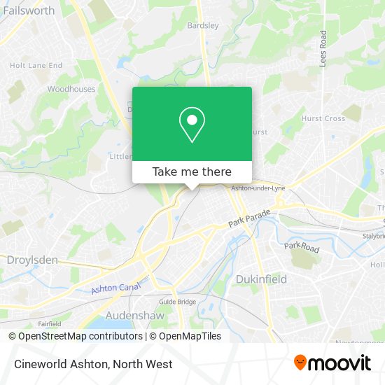 Cineworld Ashton map