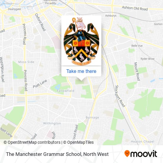 The Manchester Grammar School map