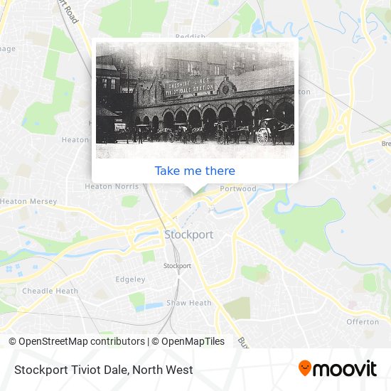 Stockport Tiviot Dale map