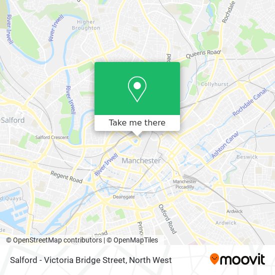 Salford - Victoria Bridge Street map